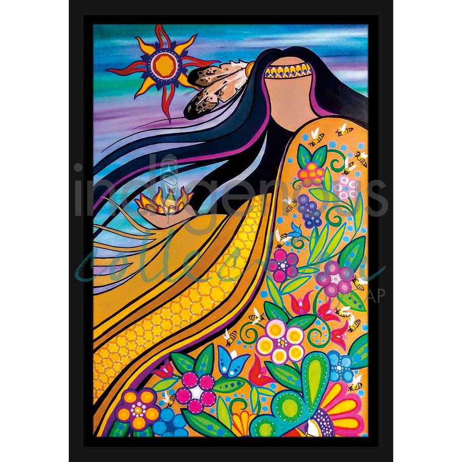 Bees Are Life by artist Pam Cailloux - Huron Heritage. Indigenous Collection