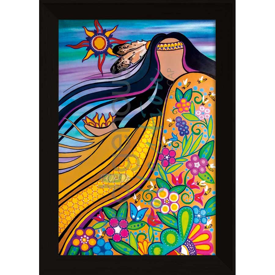 Bees Are Life by artist Pam Cailloux - Huron Heritage. Indigenous Collection