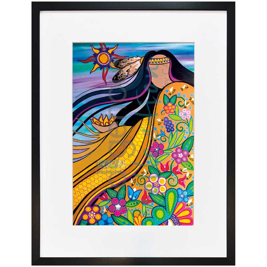 Bees Are Life by artist Pam Cailloux - Huron Heritage. Indigenous Collection