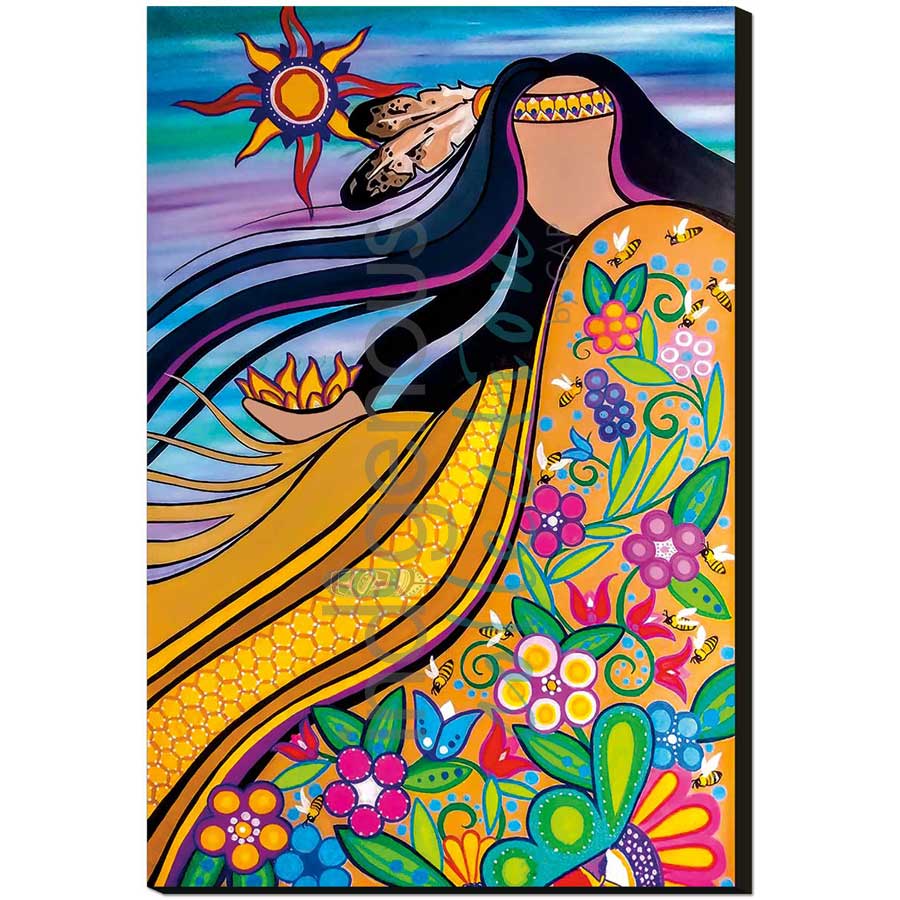 Bees Are Life by artist Pam Cailloux - Huron Heritage. Indigenous Collection