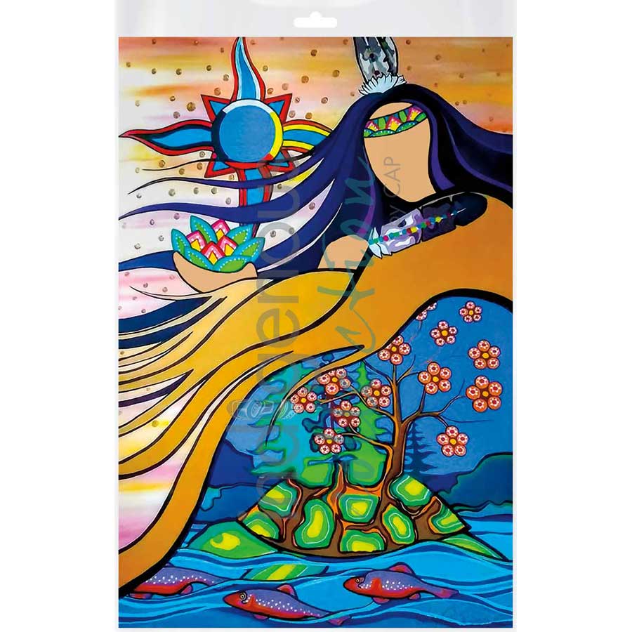 Mother Earth and the Reconciliation of Turtle Island by artist Pam Cailloux - Huron Heritage. Indigenous Collection