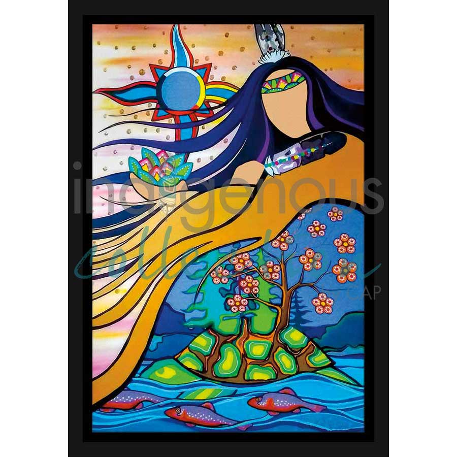 Mother Earth and the Reconciliation of Turtle Island by artist Pam Cailloux - Huron Heritage. Indigenous Collection