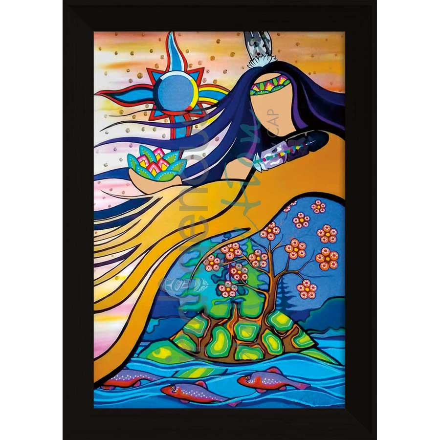 Mother Earth and the Reconciliation of Turtle Island by artist Pam Cailloux - Huron Heritage. Indigenous Collection