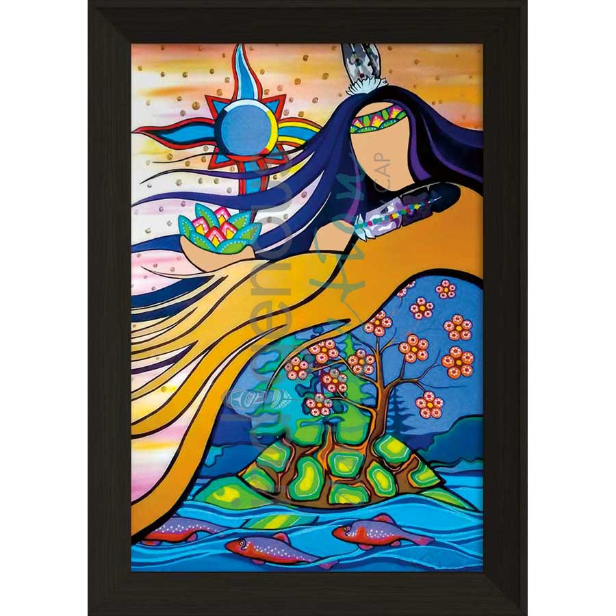 Mother Earth and the Reconciliation of Turtle Island by artist Pam Cailloux - Huron Heritage. Indigenous Collection