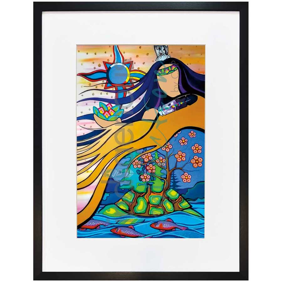 Mother Earth and the Reconciliation of Turtle Island by artist Pam Cailloux - Huron Heritage. Indigenous Collection