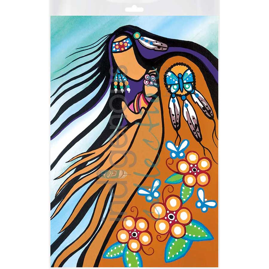 Innocence and Butterflies by artist Pam Cailloux - Huron Heritage. Indigenous Collection