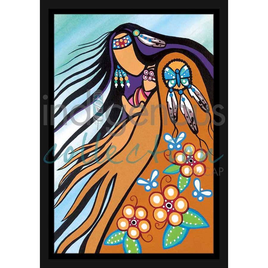 Innocence and Butterflies by artist Pam Cailloux - Huron Heritage. Indigenous Collection