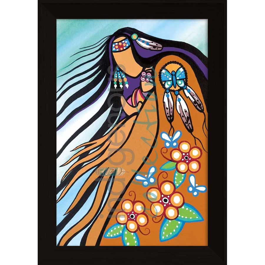 Innocence and Butterflies by artist Pam Cailloux - Huron Heritage. Indigenous Collection