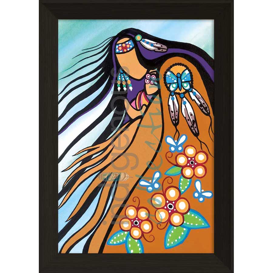 Innocence and Butterflies by artist Pam Cailloux - Huron Heritage. Indigenous Collection