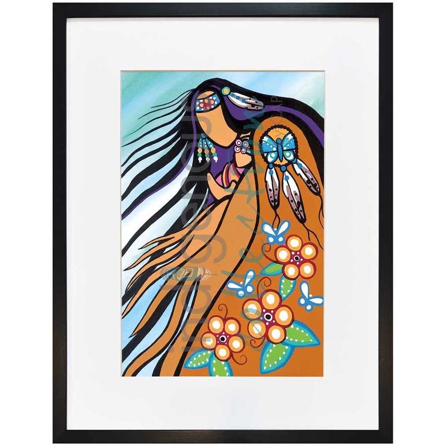 Innocence and Butterflies by artist Pam Cailloux - Huron Heritage. Indigenous Collection