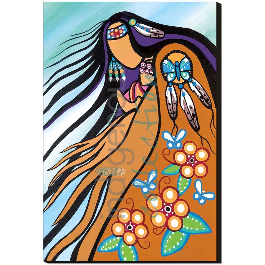 Innocence and Butterflies by artist Pam Cailloux - Huron Heritage. Indigenous Collection