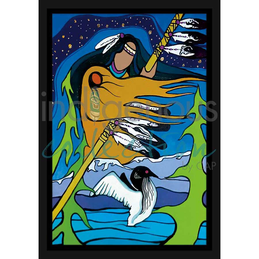 Nighttime Lullaby by artist Pam Cailloux - Huron Heritage. Indigenous Collection
