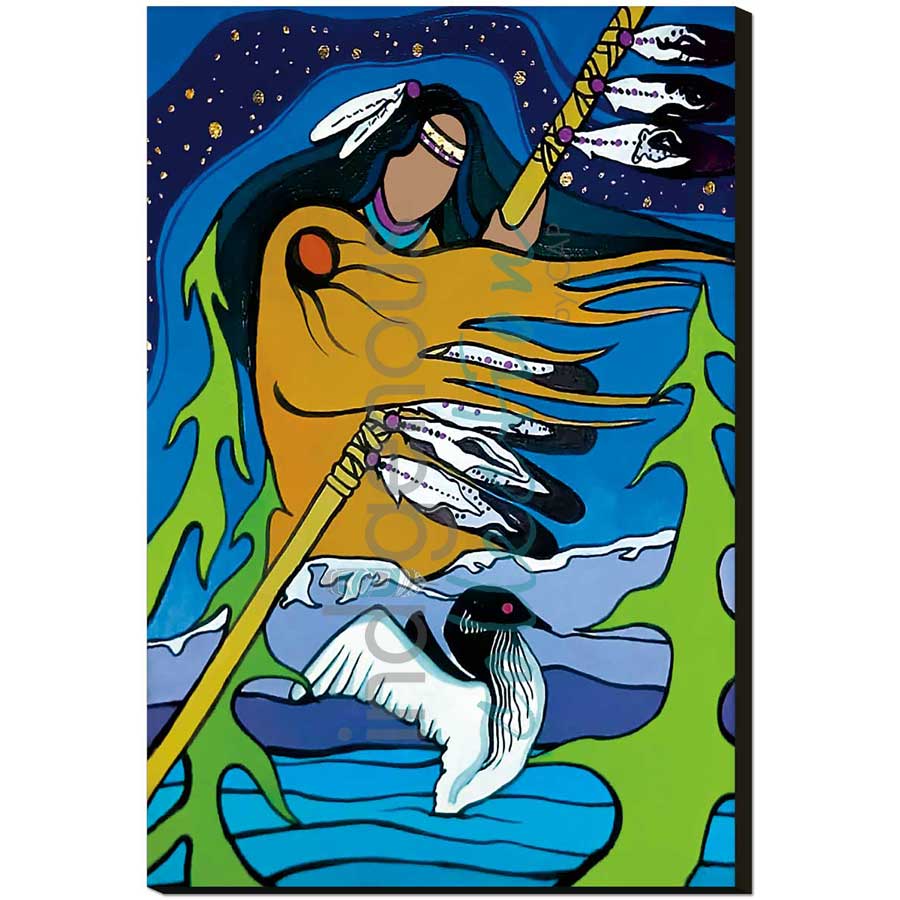 Nighttime Lullaby by artist Pam Cailloux - Huron Heritage. Indigenous Collection