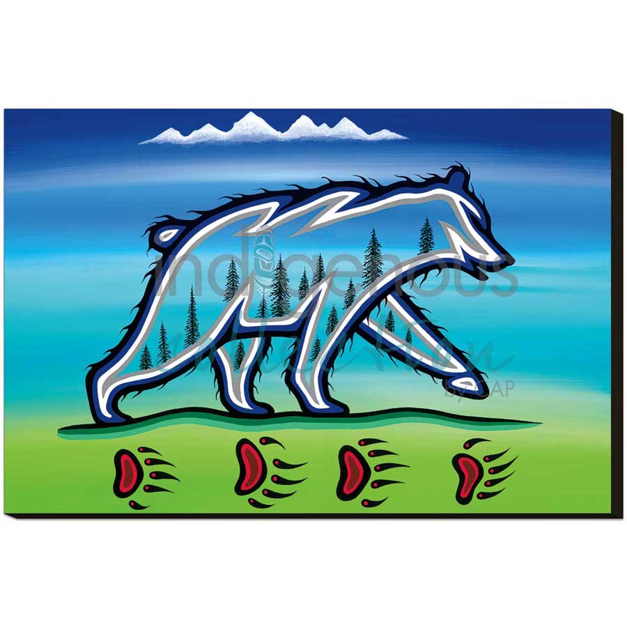 Ojibway Medicine Bear by artist Jeffrey Red George - Ojibway. Indigenous Collection