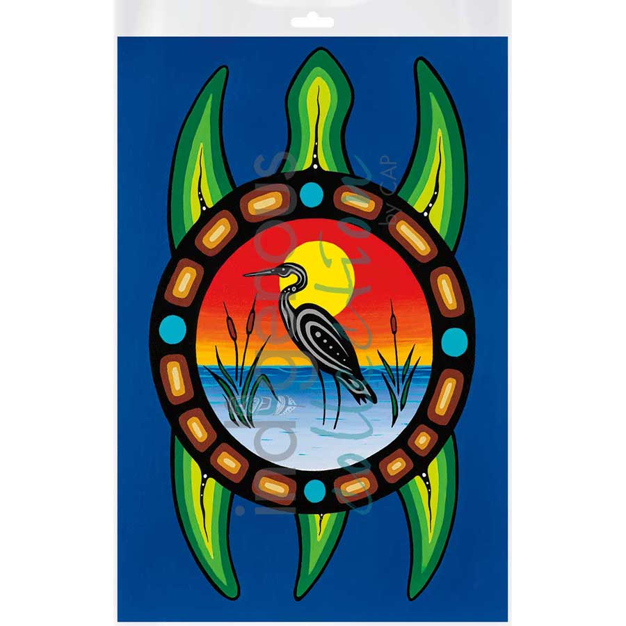 American Egret by artist Jeffrey Red George - Ojibway. Indigenous Collection