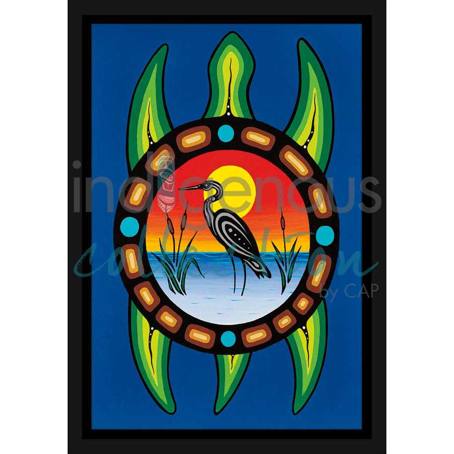American Egret by artist Jeffrey Red George - Ojibway. Indigenous Collection