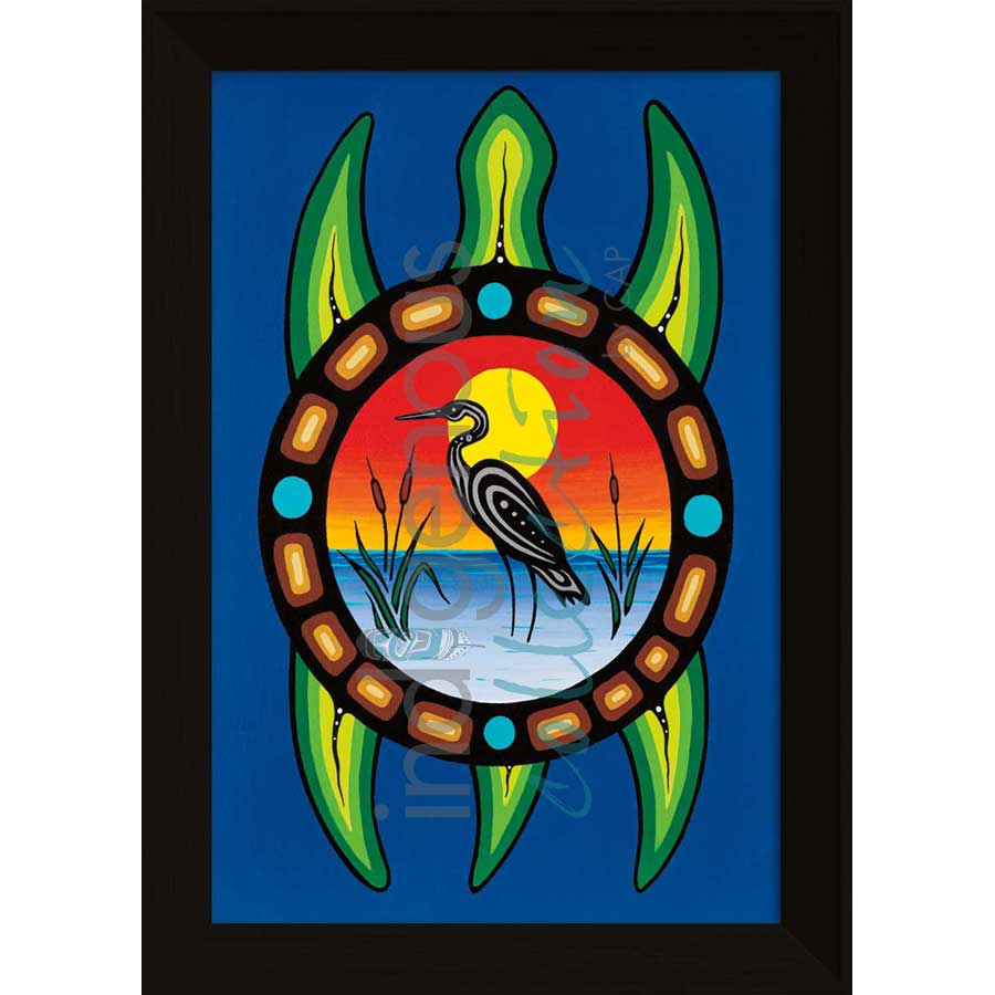 American Egret by artist Jeffrey Red George - Ojibway. Indigenous Collection
