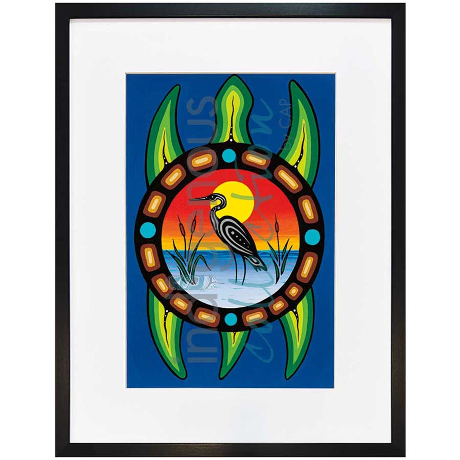 American Egret by artist Jeffrey Red George - Ojibway. Indigenous Collection