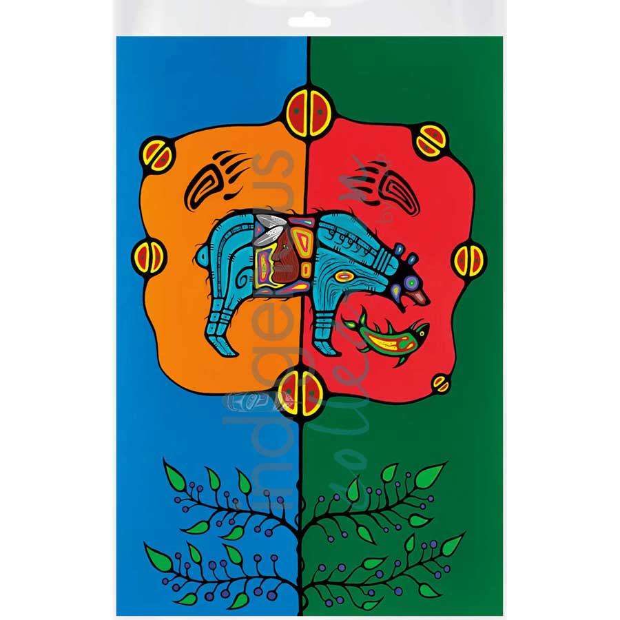 Blue Medicine by artist Jeffrey Red George - Ojibway. Indigenous Collection