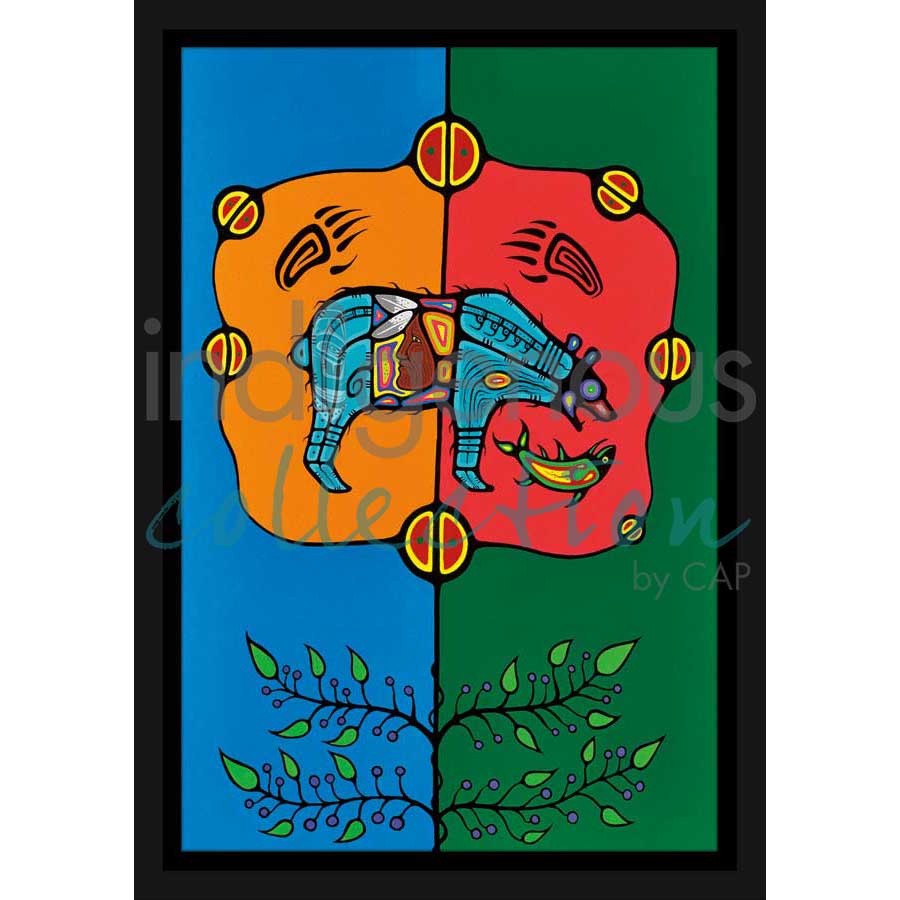 Blue Medicine by artist Jeffrey Red George - Ojibway. Indigenous Collection