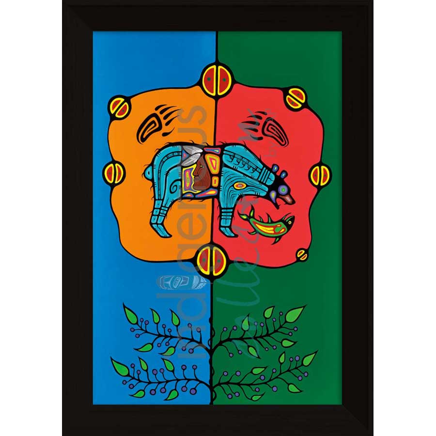 Blue Medicine by artist Jeffrey Red George - Ojibway. Indigenous Collection