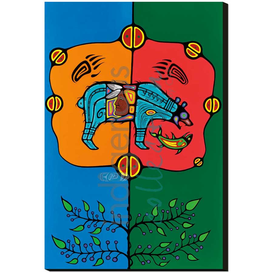 Blue Medicine by artist Jeffrey Red George - Ojibway. Indigenous Collection