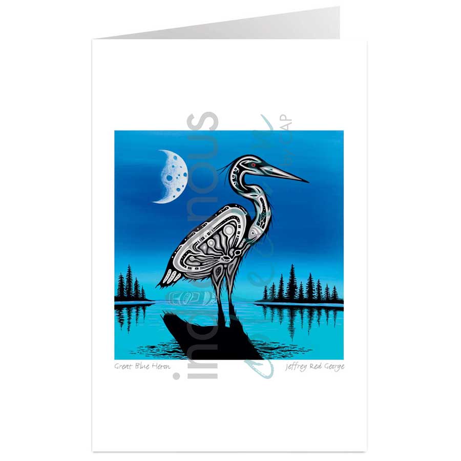 Great Blue Heron by artist Jeffrey Red George