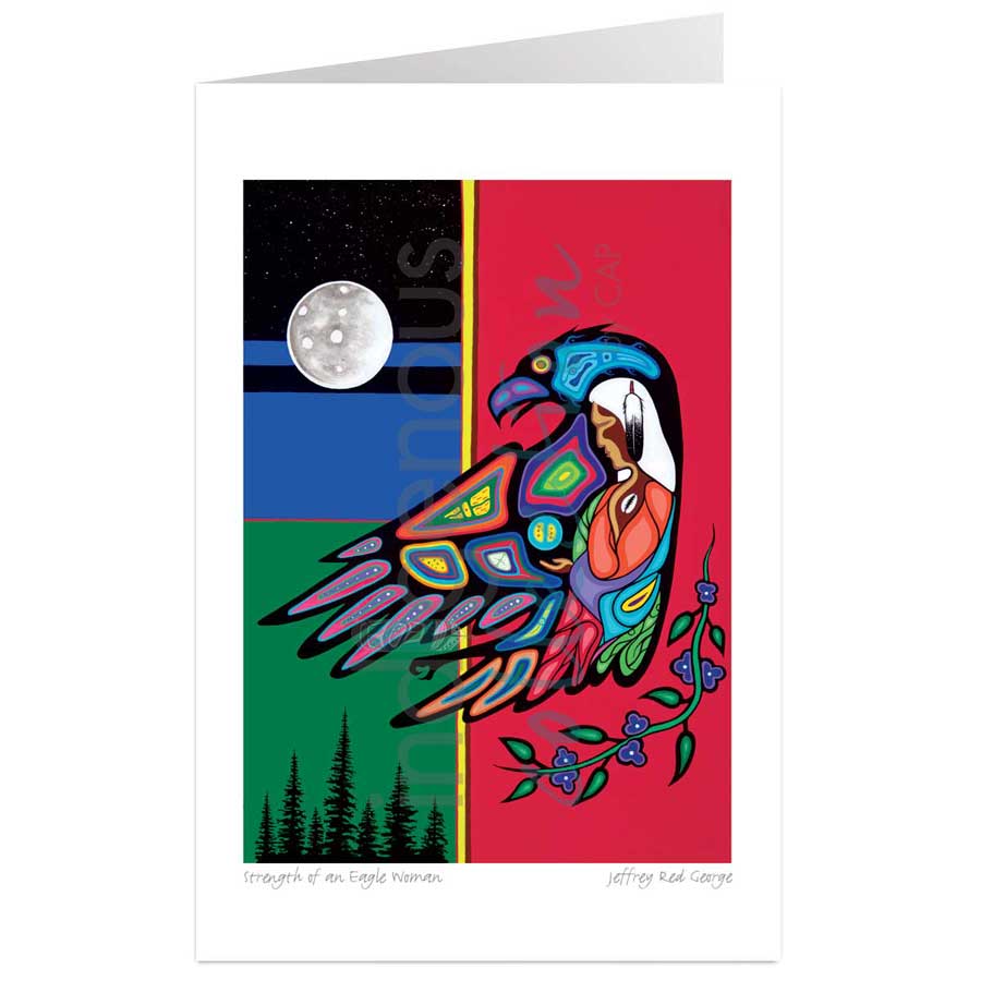 Strength of an Eagle Woman by artist Jeffrey Red George