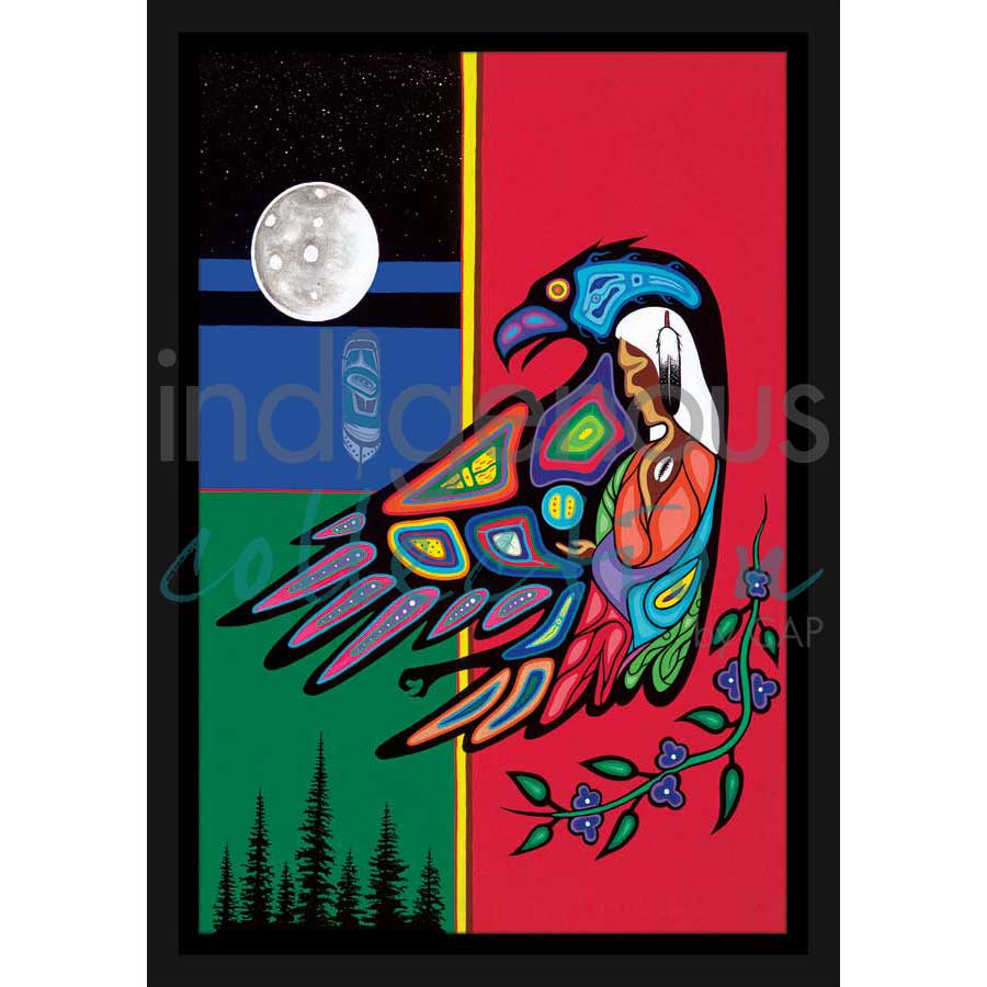 Strength of an Eagle Woman by artist Jeffrey Red George - Ojibway. Indigenous Collection