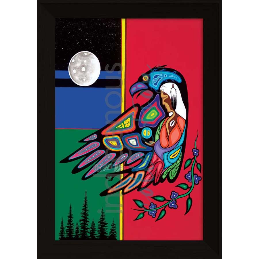 Strength of an Eagle Woman by artist Jeffrey Red George - Ojibway. Indigenous Collection