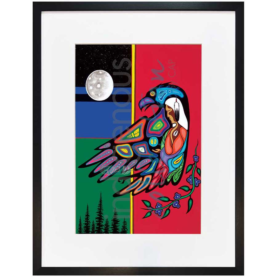 Strength of an Eagle Woman by artist Jeffrey Red George - Ojibway. Indigenous Collection