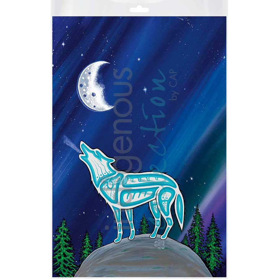 White Wolf by artist Jeffrey Red George - Ojibway. Indigenous Collection