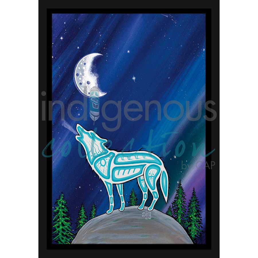 White Wolf by artist Jeffrey Red George - Ojibway. Indigenous Collection