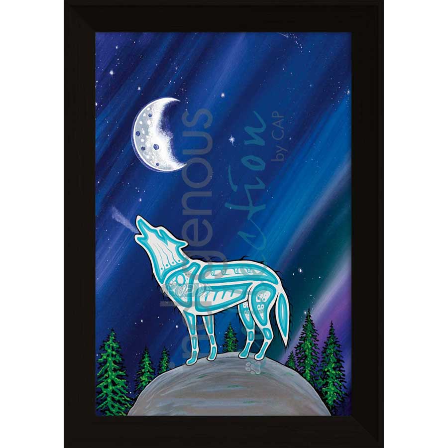 White Wolf by artist Jeffrey Red George - Ojibway. Indigenous Collection