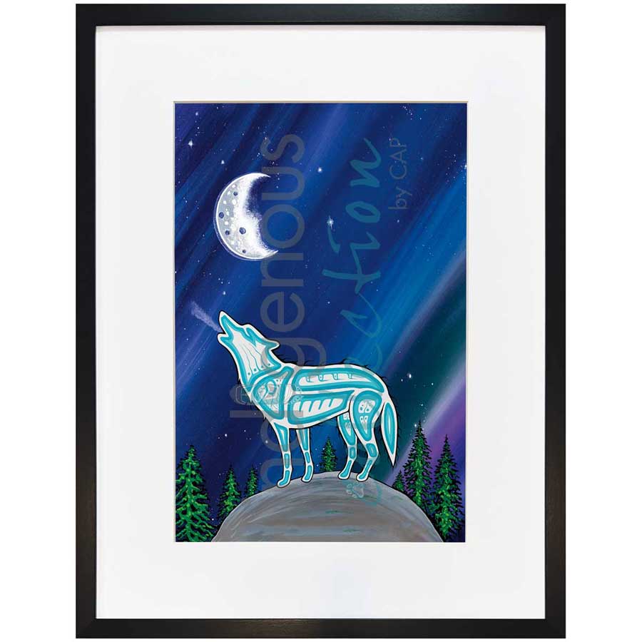 White Wolf by artist Jeffrey Red George - Ojibway. Indigenous Collection
