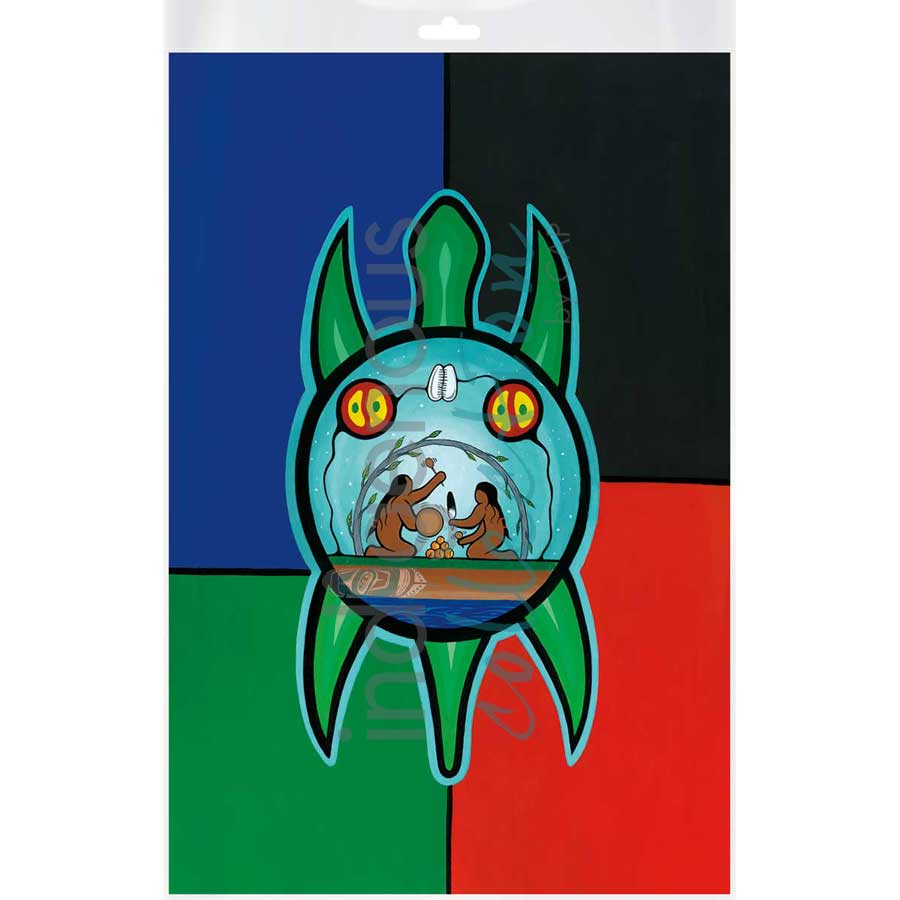 Sweat Lodge by artist Jeffrey Red George - Ojibway. Indigenous Collection