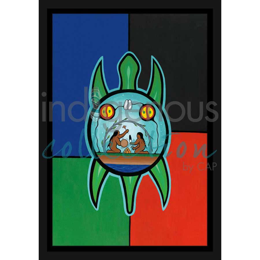 Sweat Lodge by artist Jeffrey Red George - Ojibway. Indigenous Collection