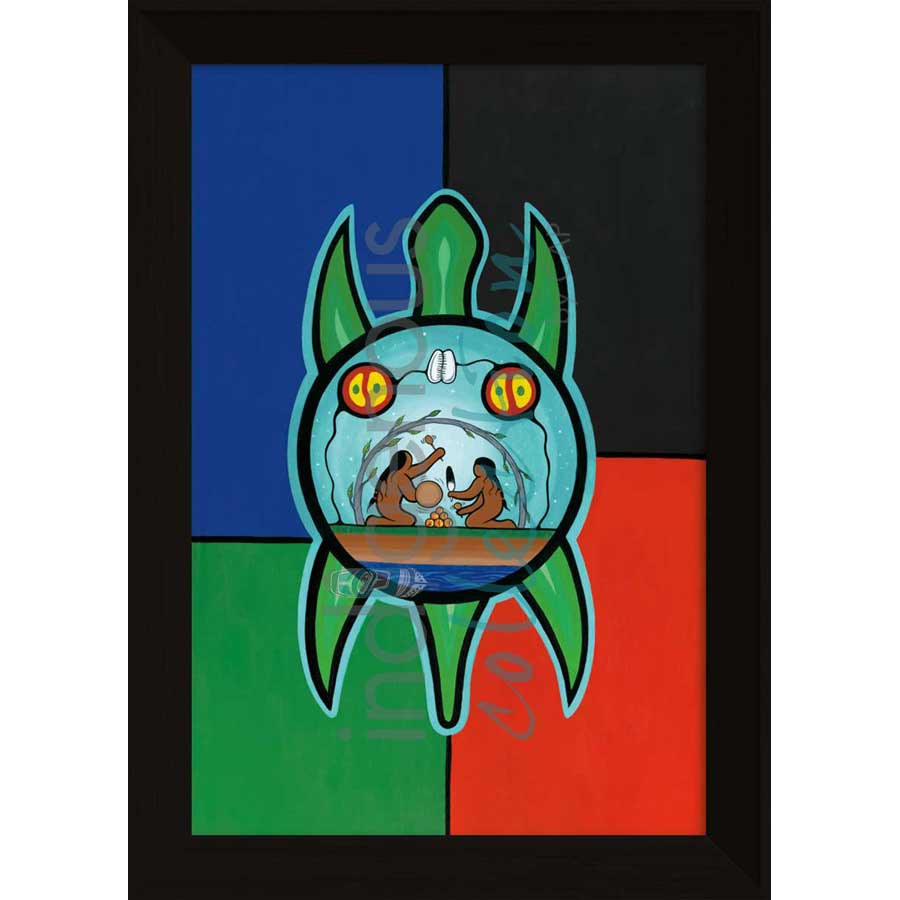 Sweat Lodge by artist Jeffrey Red George - Ojibway. Indigenous Collection