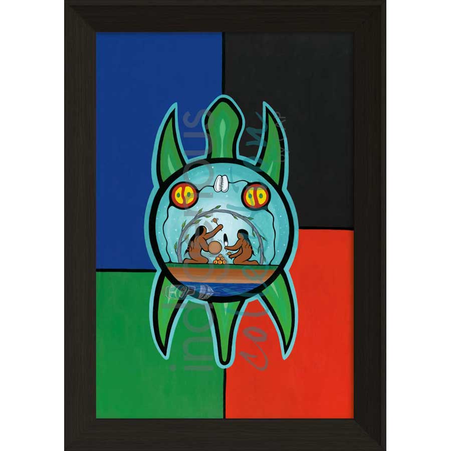 Sweat Lodge by artist Jeffrey Red George - Ojibway. Indigenous Collection