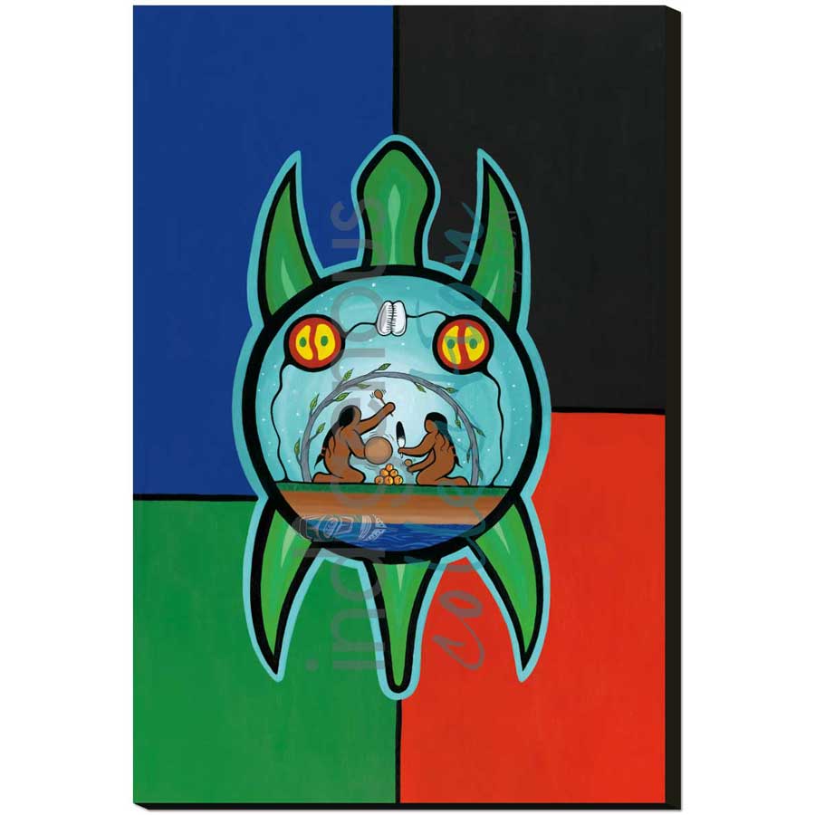 Sweat Lodge by artist Jeffrey Red George - Ojibway. Indigenous Collection