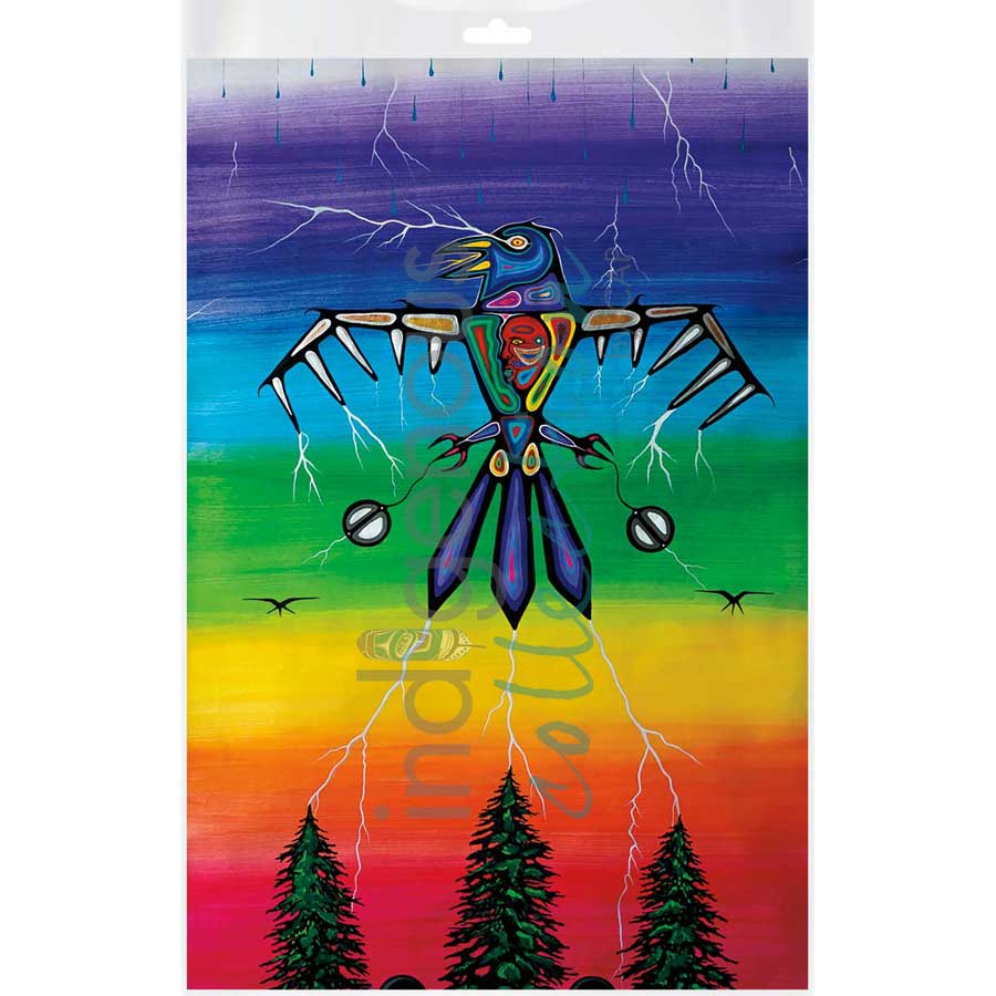 Rainbow Thunderbird by artist Jeffrey Red George - Ojibway. Indigenous Collection