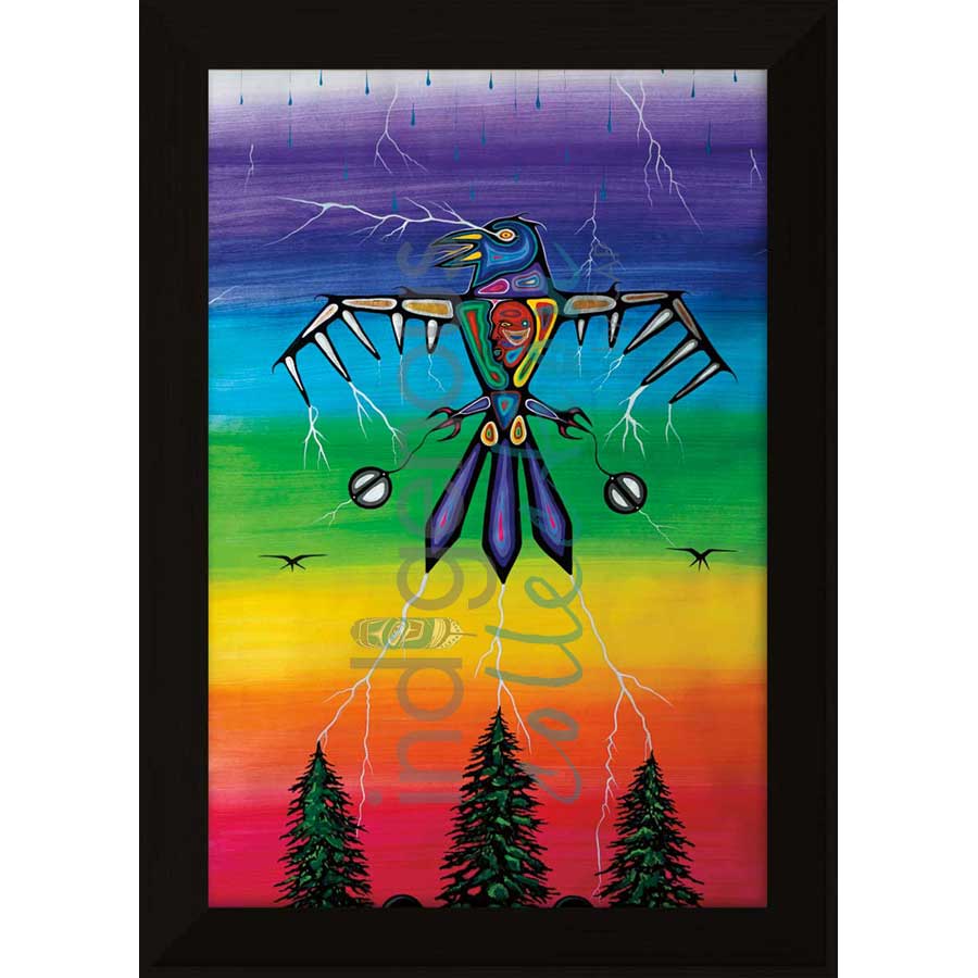 Rainbow Thunderbird by artist Jeffrey Red George - Ojibway. Indigenous Collection