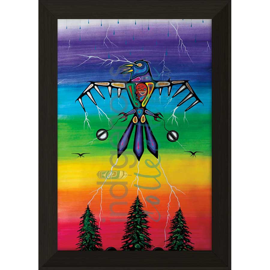 Rainbow Thunderbird by artist Jeffrey Red George - Ojibway. Indigenous Collection