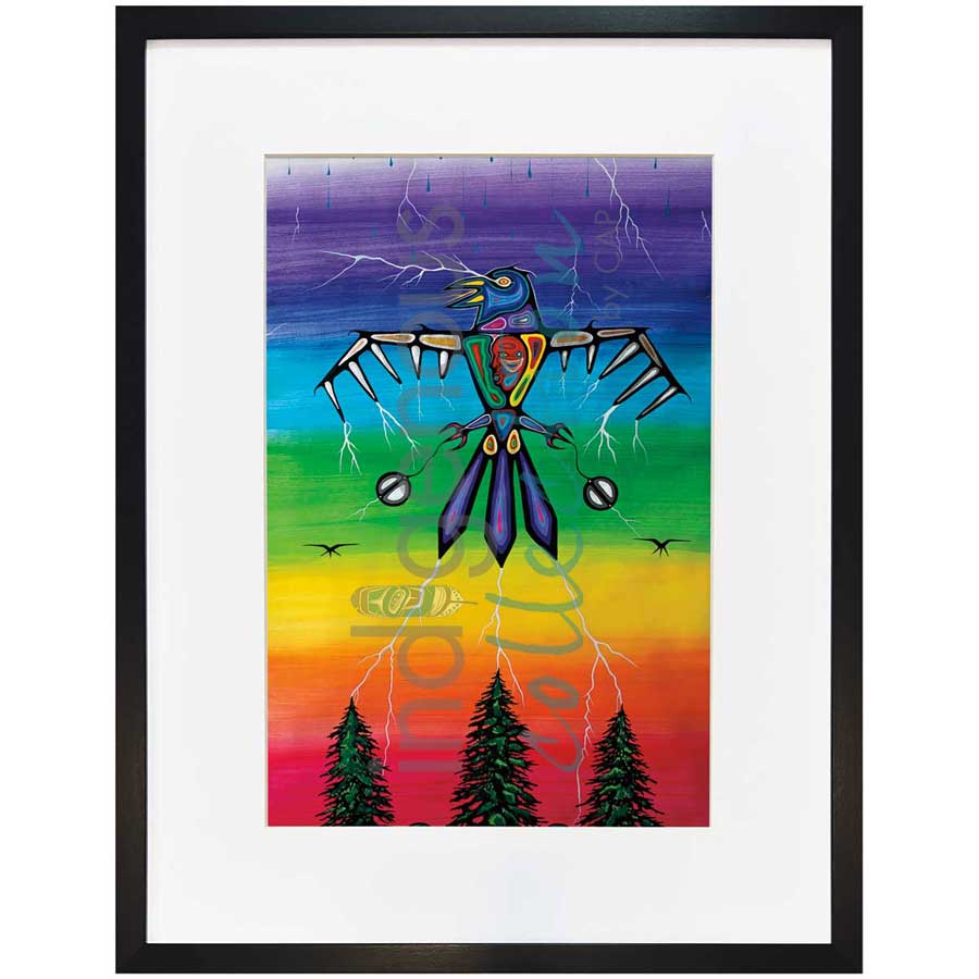 Rainbow Thunderbird by artist Jeffrey Red George - Ojibway. Indigenous Collection