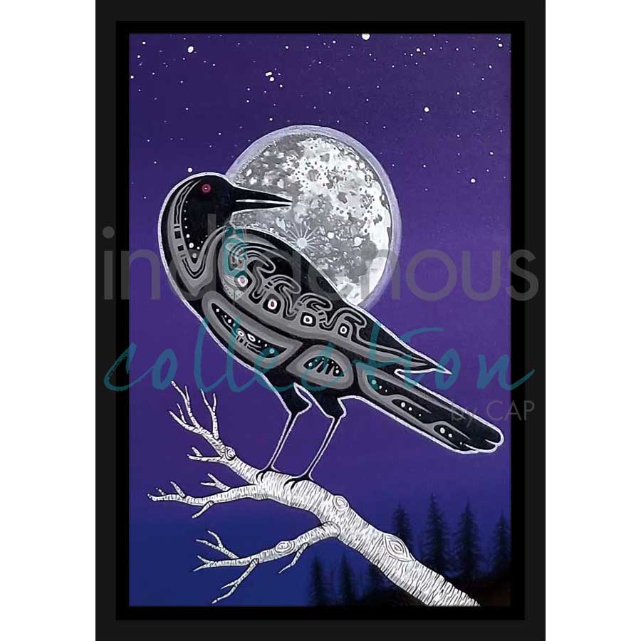 Crow Moon by artist Jeffrey Red George - Ojibway. Indigenous Collection