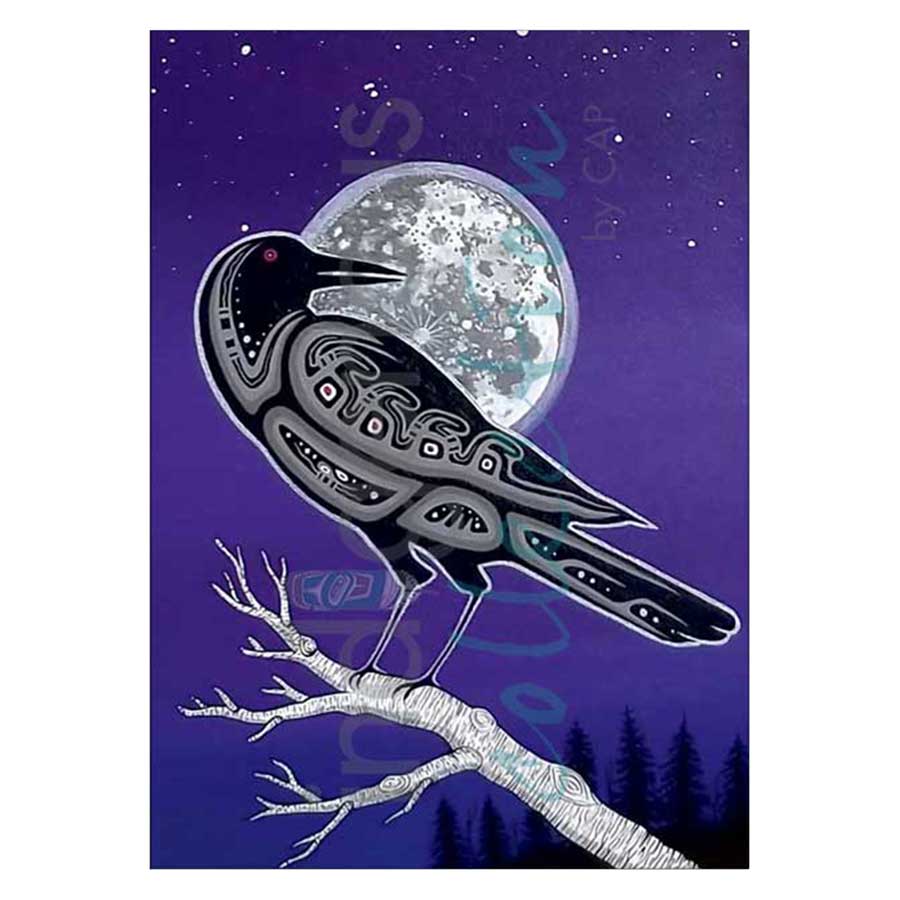 Crow Moon Canvas Prints