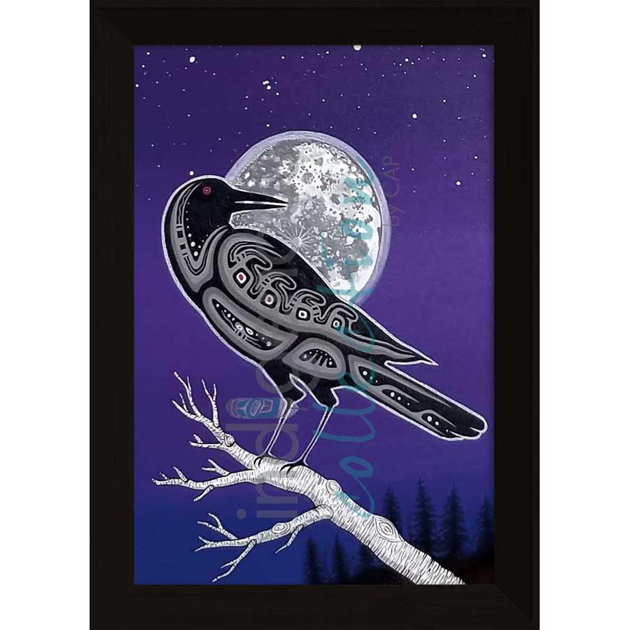 Crow Moon by artist Jeffrey Red George - Ojibway. Indigenous Collection