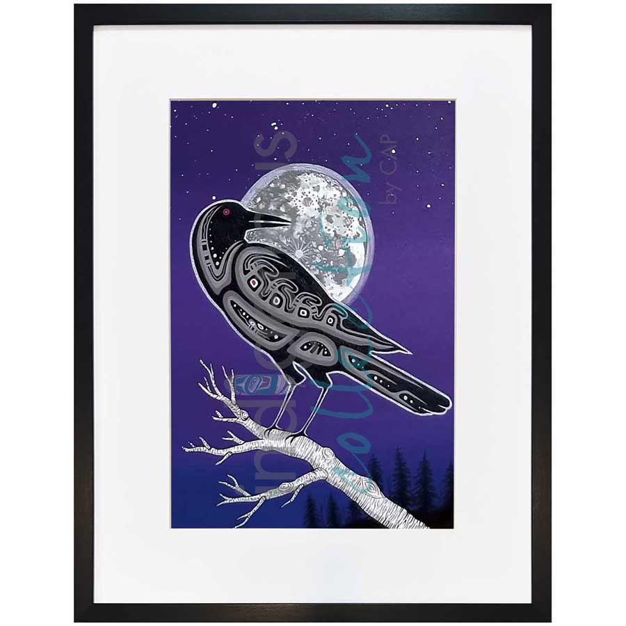 Crow Moon by artist Jeffrey Red George - Ojibway. Indigenous Collection