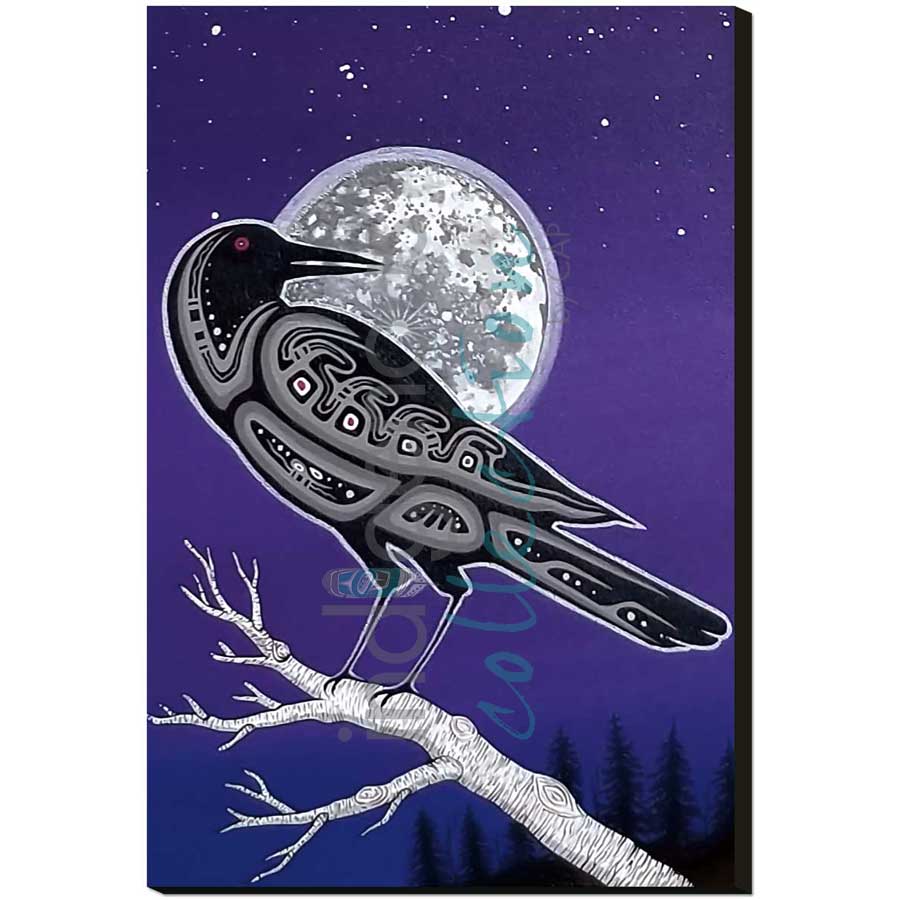 Crow Moon by artist Jeffrey Red George - Ojibway. Indigenous Collection