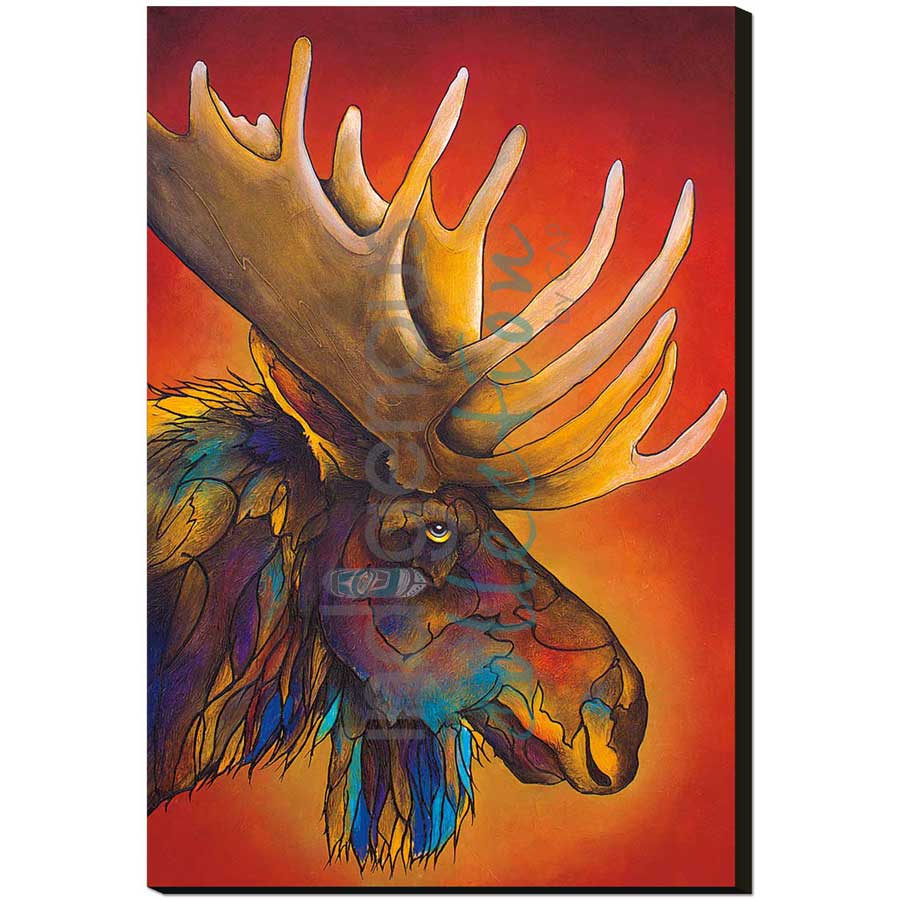 Bullwinkle by artist Micqaela Jones - Te-Moak. Indigenous Collection